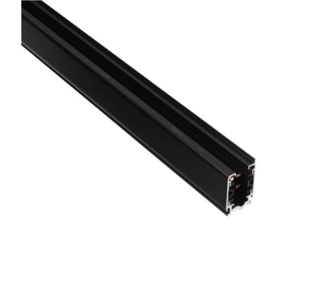 3-Phasen-Schienenstromschiene - Schwarz - 2 Meter - 3x40A - 400V - H05VV-F - IP20 - für flexible Elektroinstallation in Industrie und Gewerbe 3-Phasen-Schienenstromschiene - Schwarz - 2 Meter - 3x40A - 400V - H05VV-F - IP20 - für flexible Elektroinstallation in Industrie und Gewerbe