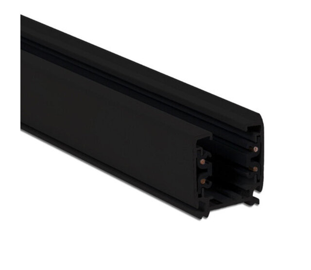 3-Phasen-Schienenstromschiene - Schwarz - 2 Meter - 3x40A - 400V - H05VV-F - IP20 - für flexible Elektroinstallation in Industrie und Gewerbe 3-Phasen-Schienenstromschiene - Schwarz - 2 Meter - 3x40A - 400V - H05VV-F - IP20 - für flexible Elektroinstallation in Industrie und Gewerbe