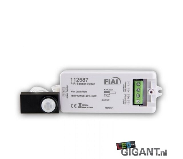 230V PIR-Bewegungsmelder LG112587 mit 500VA Leistung – Präziser Infrarotsensor für zuverlässige Bewegungserkennung bei LED-Beleuchtung