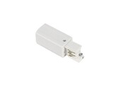 3-Phasen LED-Schienenadapter Weiß Links