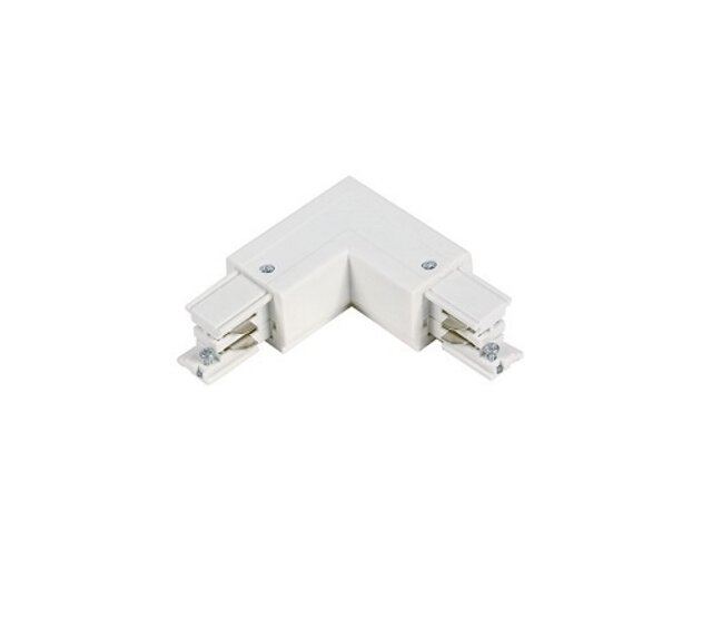 3-Phasen-Schienenwinkelstück - Weiß - Außenbereich - LG62000030 - LED-Schienenverbinder für 3-Phasen-Systeme, wetterfest, 230V, 50Hz, IP65, ideal für Außenbeleuchtung