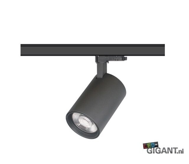 3-Phasen LED Trackspot Alicante, schwarz, Railspot – 230V, 36W, 3000K, 2700lm, 36° Strahlwinkel, dimmbar, für Schienensysteme, IP20, 15,5 cm Länge 3-Phasen LED Trackspot Alicante, schwarz, Railspot – 230V, 36W, 3000K, 2700lm, 36° Strahlwinkel, dimmbar, für Schienensysteme, IP20, 15,5 cm Länge