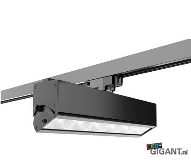3-Phasen-Trackline Toledo, schwarz, 3-Leiter-Schienensystem, 230V, 50Hz, für LED-Streifen, inkl. Montagezubehör, ideal für moderne Beleuchtungslösungen in Wohn- und Gewerberäumen