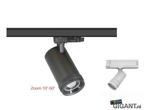 3-Phasen LED Schienenstrahler Vigo Schwarz – Track Light für Stromschiene