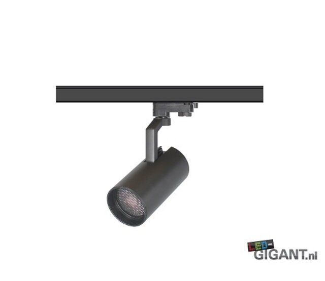 3-Phasen LED-Trackspot Madrid, schwarz, Railspot – 230V, dimmbar, 36W, 3000K, 2700lm, IP20, für professionelle Beleuchtung in Innenräumen, kompatibel mit Schienensystemen