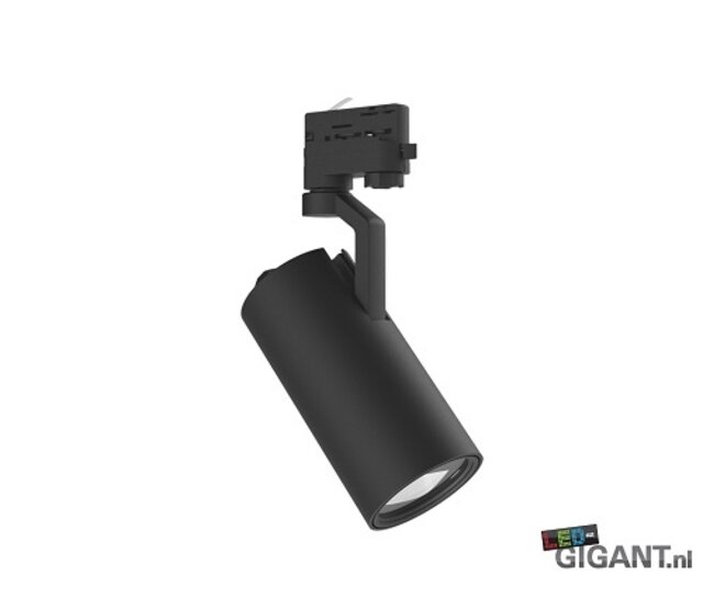3-Phasen LED-Schienenstrahler Trackspot Salou, schwarz, 230V, 36W, 3000K, dimmbar, IP20, für 3-Phasen-Schienensysteme, 36° Lichtwinkel, 2550 Lumen, ideal für professionelle Beleuchtungslösungen