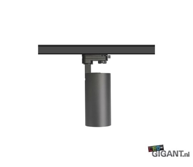 3-Phasen LED-Trackspot Malaga, schwarz, Railspot, 230V, 36W, 3000K, 2700lm, IP20, dimmbar, für Schienensysteme, präzise Ausleuchtung, energieeffizient, professionelle Beleuchtungslösung