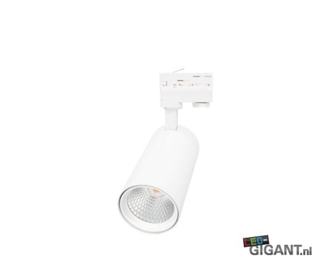 3-Phasen LED-Trackspot Malaga Fashion, schwarz, Railspot – 230V, 36W, 3000K, 24° Strahlwinkel, DMX-steuerbar, für professionelle Beleuchtung in Modegeschäften und Ausstellungen