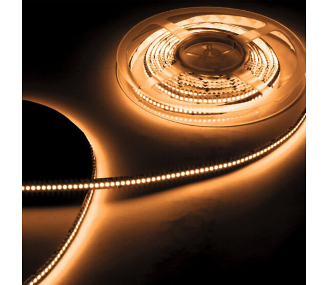 PRO LED Streifen 24V extrem warmweiß 2400K, 18W, 2360LM, 192LED/m, CRI90, IP20, 3m – Hochwertige Beleuchtung für Wohn- und Gewerberäume