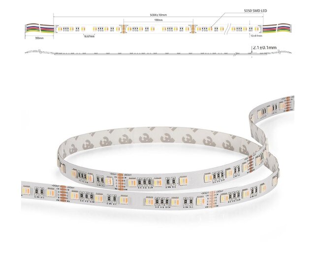 Smarthome Zigbee RGBCCT LED Streifen Set 2240LM, 96LED/m, 24V DC, 5 Meter – Vollständige RGB+CCT Beleuchtung mit App-Steuerung für intelligentes Wohnen Smarthome Zigbee RGBCCT LED Streifen Set 2240LM, 96LED/m, 24V DC, 5 Meter – Vollständige RGB+CCT Beleuchtung mit App-Steuerung für intelligentes Wohnen