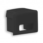 Endkappe für LED-Aluminiumprofil Slim04 Schwarz mit Kabeldurchführung – Passend für LED-Streifen, 1 m Länge, IP20, 8 mm Nutbreite, inkl. Montagezubehör