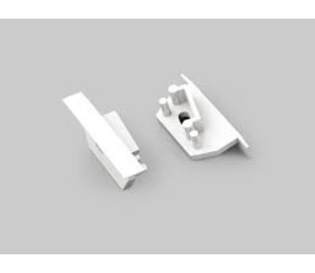 2er-Set Endkappen mit Kabeldurchführung für LED-Profil C22WIT, links + rechts, passend für LED-Streifen, inkl. Montagezubehör, weiß, für sauberen Abschluss von Alu-Profilen 2er-Set Endkappen mit Kabeldurchführung für LED-Profil C22WIT, links + rechts, passend für LED-Streifen, inkl. Montagezubehör, weiß, für sauberen Abschluss von Alu-Profilen