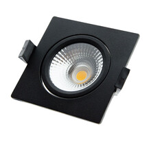 Quadratisches LED-Einbauleuchtengehäuse – Schwenkbarer LED-Spot in Matt Schwarz LGZWARTBA-D – Energieeffiziente LED-Technologie, IP20, 12V/24V, ideal für Akzentbeleuchtung und Wohnraumdesign