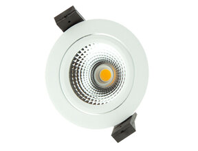 Runde LED-Deckenleuchte – Schwenkbarer LED-Spot in Weiß – LGZWITBA-D