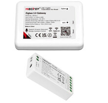 Zigbee 3.0 LED-Controller FUT035Z für LED-Streifen + Drahtlose Gateway ZB-Box3 – Smart Home Steuerung, dimmbar, kompatibel mit Alexa, Google Home & Apple HomeKit, 24V DC, max. 144W, RGB & Weiß