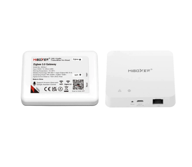 Zigbee 3.0 LED-Controller FUT035Z für LED-Streifen + Drahtlose Gateway ZB-Box3 – Smart Home Steuerung, dimmbar, kompatibel mit Alexa, Google Home & Apple HomeKit, 24V DC, max. 144W, RGB & Weiß Zigbee 3.0 LED-Controller FUT035Z für LED-Streifen + Drahtlose Gateway ZB-Box3 – Smart Home Steuerung, dimmbar, kompatibel mit Alexa, Google Home & Apple HomeKit, 24V DC, max. 144W, RGB & Weiß