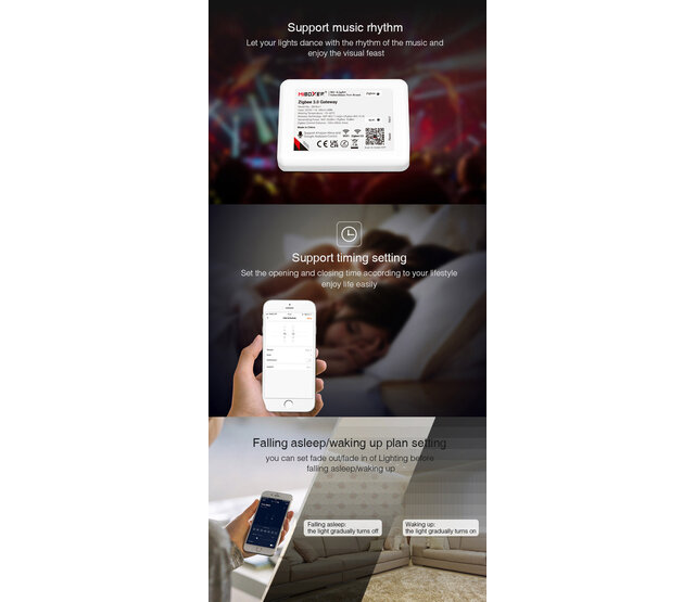 Zigbee 3.0 LED-Controller FUT035Z für LED-Streifen + Drahtlose Gateway ZB-Box3 – Smart Home Steuerung, dimmbar, kompatibel mit Alexa, Google Home & Apple HomeKit, 24V DC, max. 144W, RGB & Weiß Zigbee 3.0 LED-Controller FUT035Z für LED-Streifen + Drahtlose Gateway ZB-Box3 – Smart Home Steuerung, dimmbar, kompatibel mit Alexa, Google Home & Apple HomeKit, 24V DC, max. 144W, RGB & Weiß