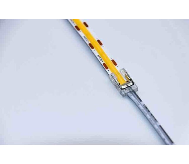 COB LED Streifen Steckverbinder 2-seitig - lötfrei - Klick-Stecker - 8mm COB - IP20 - für LED-Beleuchtung - einfach zu installieren - zuverlässige Verbindung - ideal für Innenräume