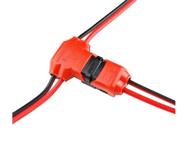 3-Wege-T-Verbinder für LED-Streifen – T-Splitter mit 18-24AWG Drahtquerschnitt, ideal für LED-Beleuchtung, Steckverbinder für flexible Installation, kompatibel mit 10mm/12mm Streifen