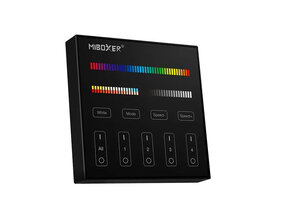 LED Wanddimmer Schwarz B4-B MiBoxer – Kabellos 4-Zonen (RGB+CCT) für LED Streifen