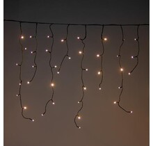 7,4 m Eiszapfen Weihnachtsbeleuchtung mit 360 LED Streifen, Extra Warmweiß (2200K), 8 Beleuchtungsmodi, Timer & Memory-Funktion – Energieeffiziente Außen- und Innen-Deko