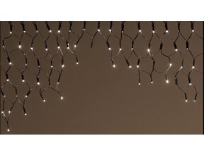 LED Eiszapfen Lichterkette 3m x 60cm, 296 LEDs, Warmweiß, mit Twinkle-Funktion