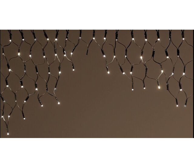 LED-Weihnachtsbeleuchtung IJspegels 3 Meter Breite 60 cm Höhe 296 LEDs Warmweiß mit Funkelfunktion – Energieeffiziente Außendekoration LED-Weihnachtsbeleuchtung IJspegels 3 Meter Breite 60 cm Höhe 296 LEDs Warmweiß mit Funkelfunktion – Energieeffiziente Außendekoration