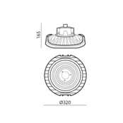 200W LED High Bay Leuchte mit 110° Abstrahlwinkel, 6000K Tageslichtweiß, IP65 Schutz, dimmbar (1-10V), Samsung LED-Chips, energieeffiziente Industriebeleuchtung