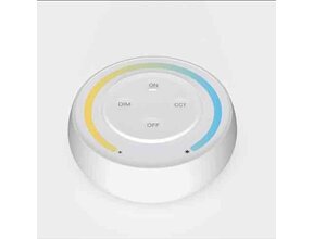 Kabelloser Dual-Weiß LED Wandschalter Dimmer S1-W – Weiß, 12-24V, 4A, 96W, Dimm- und Farbtemperatursteuerung