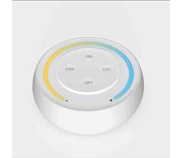 Drahtloser Dual-Weiß-LED-Wanddimmer S1-W – Steuerung für LED-Streifen, 12-24V, 4A, 96W, dimmbar, kompatibel mit Smart-Home-Systemen, weiß, einfach zu installieren