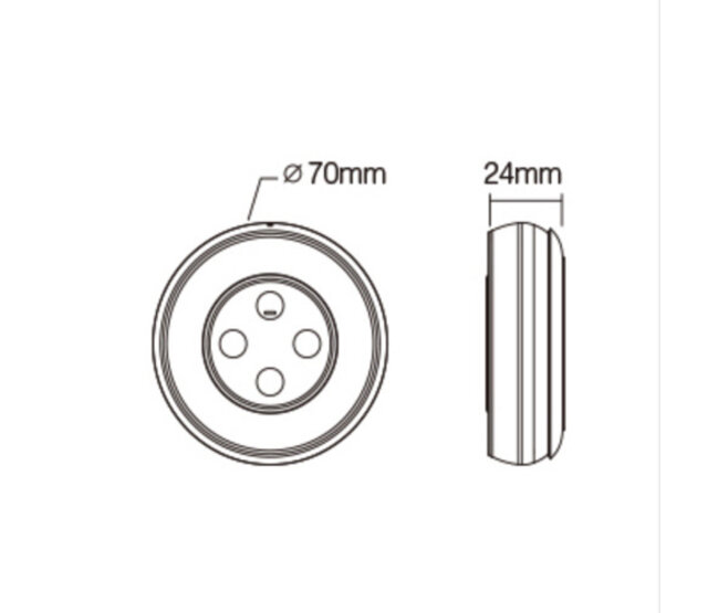 Drahtloser Dual-Weiß-LED-Wanddimmer S1-W – Steuerung für LED-Streifen, 12-24V, 4A, 96W, dimmbar, kompatibel mit Smart-Home-Systemen, weiß, einfach zu installieren