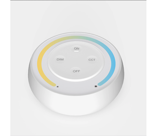 Drahtloser Dual-Weiß-LED-Wanddimmer S1-W – Steuerung für LED-Streifen, 12-24V, 4A, 96W, dimmbar, kompatibel mit Smart-Home-Systemen, weiß, einfach zu installieren