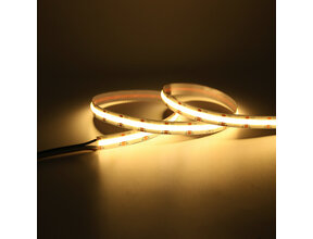 COB LED Streifen 5 mm extra warmweiß 2700K – 24 V, 5 W/m, 850 lm/m, CRI 90, 384 LED/m, IP20, 5 m Rolle