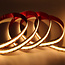 LED-Streifen Luksus COB LED Streifen 5 mm warmweiß 3000K – 24 V, 5 W/m, 850 lm/m, CRI 90, 384 LED/m, IP20, 5 m Rolle