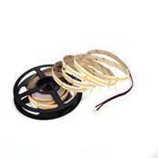 COB LED Streifen 5 mm warmweiß 3000K – 24 V, 5 W/m, 850 lm/m, CRI 90, 384 LED/m, IP20, 5 m Rolle