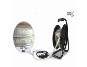 Koppelbarer wasserdichter LED Lichtschlauch auf Kabeltrommel – 10 m, 4000K, 230V, 60W – inkl. Stromkabel
