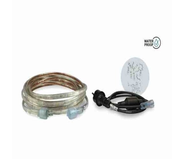 Wasserdichter und koppelbarer LED Lichtschlauch 5m, 4000K Naturweiß, 30W, 230V mit 1,5m Anschlusskabel – Erweiterbar bis 100m, für Innen- und Außenbeleuchtung