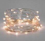 Lichtregen - LED Lichtervorhang 10 x 3 m, 300 warmweiße LEDs, Silberdraht, IP44, Innen- & Außenbereich, Blitzfunktion, wetterfest