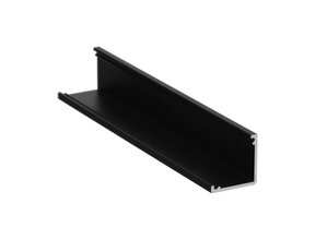 Schwarzes LED Eckprofil 2m mit opaler Abdeckung 16,5 x 16,5 mm – C12SCHWARZ DUO