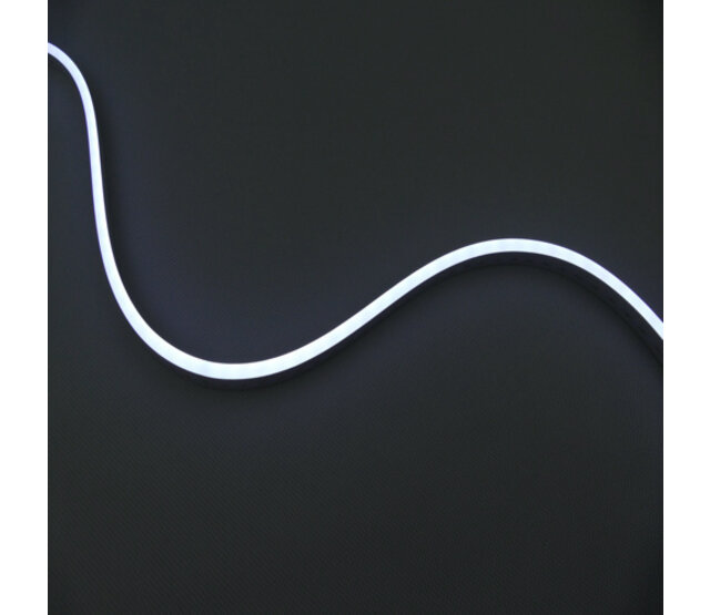 LED Neon Flex 6x12 mm seitlich neutralweiß 4000K – 24 V, 9,6 W/m, 384 lm/m, 120 LED/m, IP67, 5 m Rolle