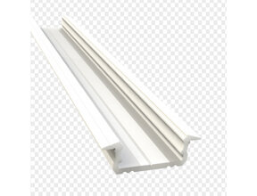 Weißes LED Einbauprofil 2m mit opaler Klickabdeckung 16x6,1mm 08.2WEISS
