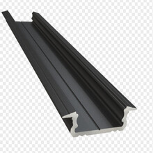 Schwarzes LED Einbauprofil 2m mit opaler Klick-Abdeckung 16x6,1mm 08.2SCHWARZ