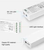 Zigbee + 2,4 GHz 2-in-1 LED-Controller FUT035Z+ für LED-Streifen, RGB & RGBW, 24V/12V, max. 144W, Smart-Home-fähig, App-Steuerung, kompatibel mit Alexa & Google Home Zigbee + 2,4 GHz 2-in-1 LED-Controller FUT035Z+ für LED-Streifen, RGB & RGBW, 24V/12V, max. 144W, Smart-Home-fähig, App-Steuerung, kompatibel mit Alexa & Google Home