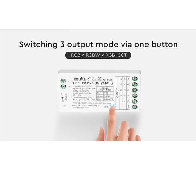Zigbee LED Controller 3-in-1 für RGB/RGBW/RGBWW/RGBCCT LED Streifen 12-24-48V – FUT037ZP+ | Smart Home Steuerung, dimmbar, kompatibel mit Alexa & Google Home Zigbee LED Controller 3-in-1 für RGB/RGBW/RGBWW/RGBCCT LED Streifen 12-24-48V – FUT037ZP+ | Smart Home Steuerung, dimmbar, kompatibel mit Alexa & Google Home