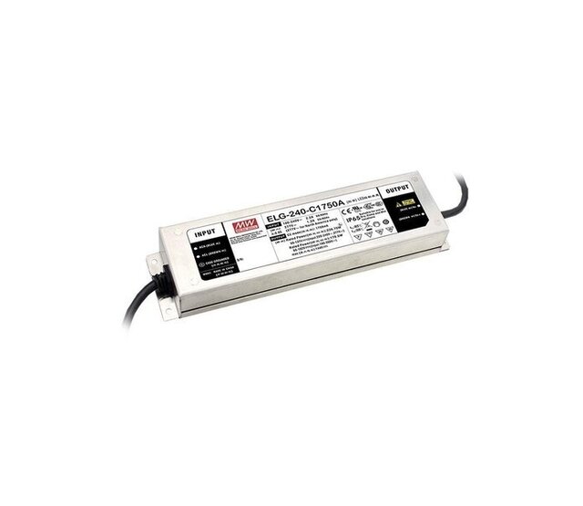Meanwell ELG-240-48A-3Y 240W LED-Treiber 48V DC Konstantspannung für LED-Streifen, 5A Ausgang, IP67, 90-305V AC Eingang, dimmbar, 3 Jahre Garantie