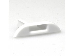 17.1W Weiß Endkappe mit Kabeldurchführung für LED Streifen Profil