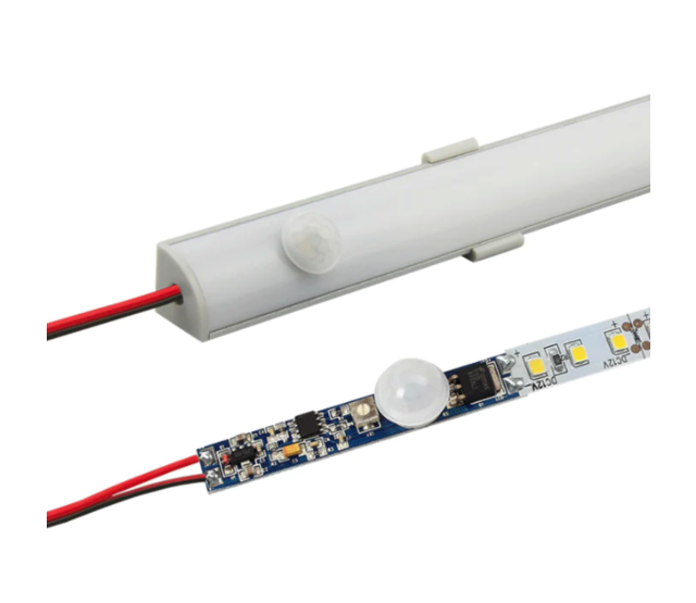 LED Aluminiumprofil mit einstellbarem PIR-Bewegungssensor, dimmbar, 24V, 12W, Modell SPIR002 – Für wohnliche und gewerbliche Beleuchtung