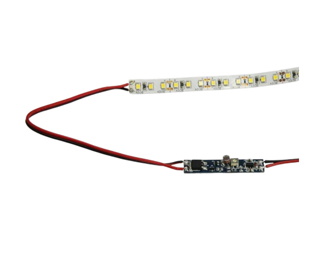 LED-Dimmerschalter für LED-Streifen – SLSS001 | 12-24V DC, PWM-Technologie, Ein-/Ausschalter, Helligkeitsregelung, kompatibel mit RGB & RGBW LED-Streifen, einfache Installation, 255 Zeichen