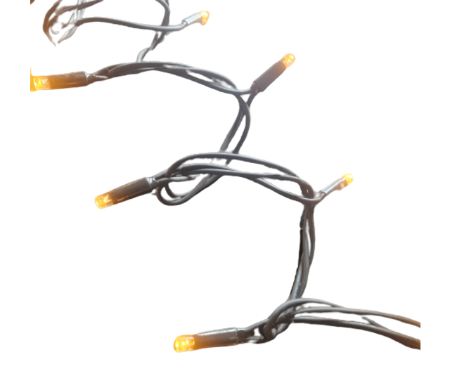 20 Meter LED Lichterkette für Weihnachtsbeleuchtung - 200 LEDs - Extra Warmweiß (Amber) - IP67 Wasserdicht - Profi-Luxus für Innen- und Außendekoration