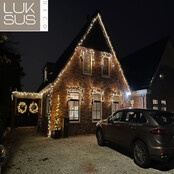 40 m LED Streifen Weihnachtsbeleuchtung - 400 LEDs extra warmweiß (Amber) - IP67 wasserdicht - Profi-Luxusausführung - Für Innen und Außen